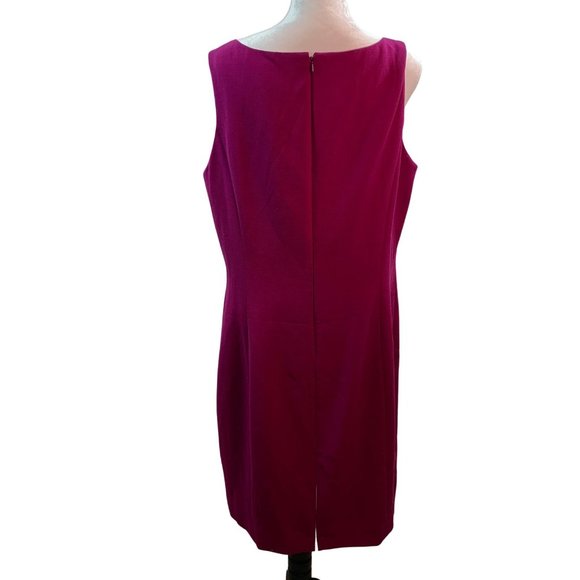 Tahari Arthur S. Levine Womens 2 Pc Magenta Suit Dress Size 18 - Picture 8 of 16